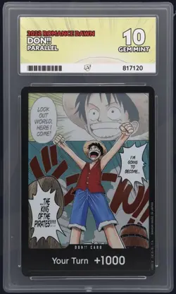 2022 One Piece Romance Dawn OP01 Don!! Card Monkey D. Luffy Alt Art Ace 10 - Image 1