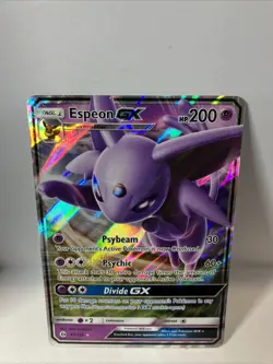 Pokemon TCG Espeon GX 61/149 Sun & Moon Base Set Holo Ultra Rare Card - NM Clean - Image 1