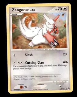 3X Pokemon Card Zangoose LV.23 Great Encounters 59/106 MODERATELY PLAYED TCG!!!! - Image 1