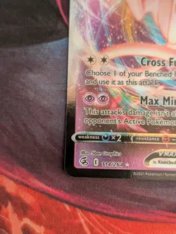 Pokemon TCG Fusion Strike Mew VMAX Ultra Rare Card 114/264 NM - Image 3