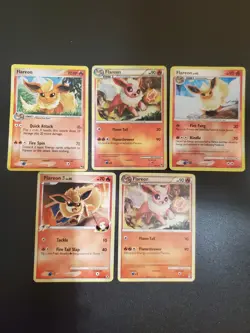 Pokemon TCG Flareon card lot of 5 - Holo and Non-Holos - Image 1