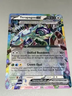 Pokemon TCG Terapagos EX 92/131 Prismatic Evolutions Double Rare NM Condition - Image 3