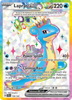 Lapras ex 158/142 Ultra Rare Stellar Crown Pokemon Holo NM/M - Image 1