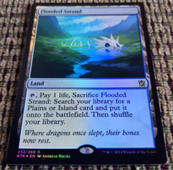 Flooded Strand FOIL – MTG Khans of Tarkir – NM – Commander Fetch Land Foil - Image 2