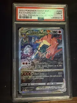 Pokemon TCG Charizard VSTAR SWSH262 Holo Black Star Promo PSA 9 - Image 1