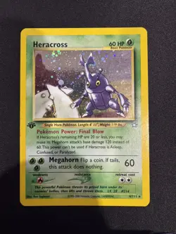 Pokemon First edition Neo Genesis Heracross 6/111 LP Holographic WOTC - Image 1