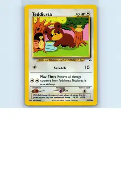 Pokemon tcg Neo Discovery Teddiursa Near Mint or Better - Image 1