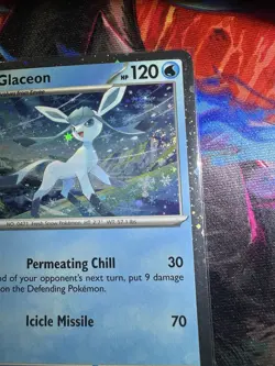 Pokemon TCG Glaceon Prismatic Evolutions 025/131 Cosmo Holo x2 Swirl 💫 - Image 2