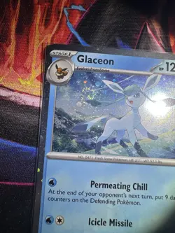 Pokemon TCG Glaceon Prismatic Evolutions 025/131 Cosmo Holo x2 Swirl 💫 - Image 3