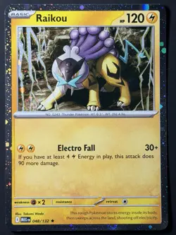 Raikou 048/132 Rare Mega Evolution Promo Cosmos Holo NM w/ SWIRL 🌀 Pokemon TCG - Image 4