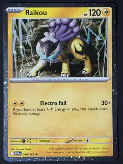 Raikou 048/132 Rare Mega Evolution Promo Cosmos Holo NM w/ SWIRL 🌀 Pokemon TCG - Image 5