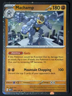 Machamp 068/165 Cosmos Holo Sam's Club 151 Exclusive Promo Pokemon TCG SWIRL 🌀 - Image 3