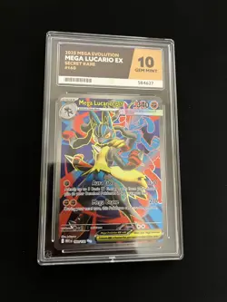 Mega Lucario ex 160/132 ACE 10 GEM MINT Pokemon Cards Full Art Secret Rare - Image 1