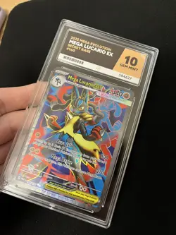 Mega Lucario ex 160/132 ACE 10 GEM MINT Pokemon Cards Full Art Secret Rare - Image 2
