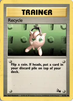 Recycle 61/62 Fossil Pokemon Card TCG - Image 1