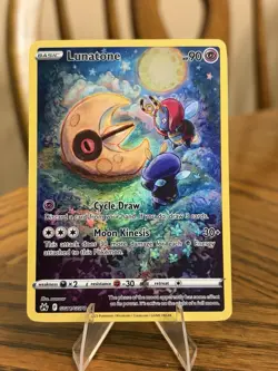 Lunatone GG11/GG70 Crown Zenith Galarian Gallery Holo Full Art Pokemon Card NM - Image 1