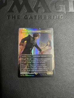 SQUALL SEED MERCENARY - FINAL FANTASY MTG Promo WPN FULL ART FOIL - Image 1