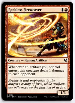 Reckless Fireweaver NM DRC Commander: Aetherdrift MTG - Image 1