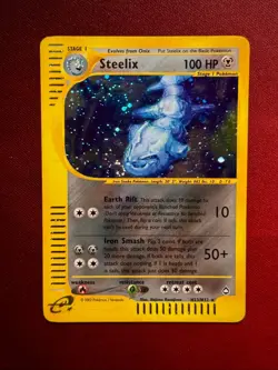 STEELIX H23/H32 Aquapolis HOLO SWIRL rare Pokemon TCG card NM+ CLEAN! - Image 1