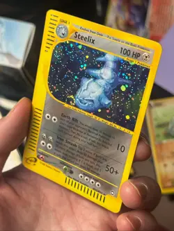 STEELIX H23/H32 Aquapolis HOLO SWIRL rare Pokemon TCG card NM+ CLEAN! - Image 3