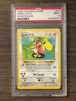 POKEMON GAME SHADOWLESS FARFETCH'D #27 PSA9 # 22406334 - Image 3