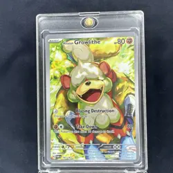 Pokemon Hisuian Growlithe 181/167 Twilight Masquerade Illustration Rare Holo NM - Image 1