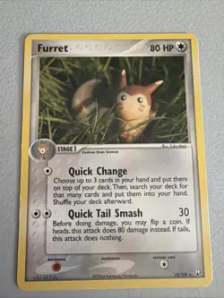NM Furret 22/109 Team Rocket Returns Regular Rare 2004 Pokemon TCG - Image 1