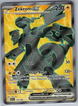 Zekrom ex 158/086 SV: Black Bolt - Pokemon Card - NM - Image 1