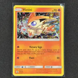 Victini - SM225 - HD Swirl - Black Star Promo - Sun & Moon - Pokemon Card - MP - Image 1
