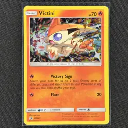 Victini - SM225 - HD Swirl - Black Star Promo - Sun & Moon - Pokemon Card - MP - Image 2
