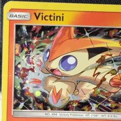 Victini - SM225 - HD Swirl - Black Star Promo - Sun & Moon - Pokemon Card - MP - Image 3