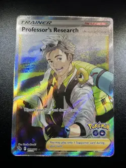 Pokemon TCG Professor's Research Full Art Holo Card 078/078 Pokemon Go - Image 1