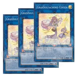 Yugioh - GranSolfachord Coolia x 3 - 1st Edition Super Rare NM - Free Holo Card - Image 1