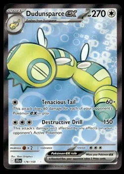 NM SV09: Journey Together Dudunsparce ex Ultra Rare 178/159 Pokemon TCG - Image 1