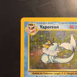 Pokemon Vintage Holo Vaporeon 12/64 Jungle WotC 1999 - Image 2