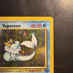 Pokemon Vintage Holo Vaporeon 12/64 Jungle WotC 1999 - Image 3