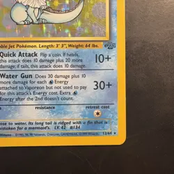 Pokemon Vintage Holo Vaporeon 12/64 Jungle WotC 1999 - Image 4