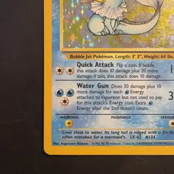 Pokemon Vintage Holo Vaporeon 12/64 Jungle WotC 1999 - Image 5