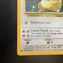 Vintage Pokemon Holo Kangaskhan 5/64 Jungle Wizards Of The Coast 1999 - Image 5