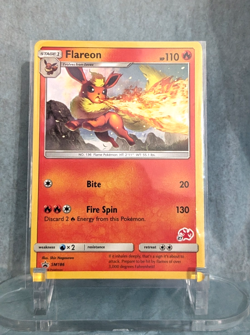 Flareon *BLACK STAR PROMO* #SM186 (Battle Academy) #44 Stamp Pokemon NM *2018* - Image 1