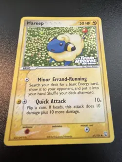 2004 Pokemon Mareep 67/109 Team Rocket Returns Reverse Holo NM-LP - Image 3