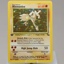 Pokemon TCG - Hitmonlee 7/62 Fossil Holo Rare 1st Edition - EXC - Image 2