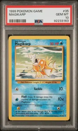 1999 POKEMON GAME #35 MAGIKARP PSA 10 - Image 1