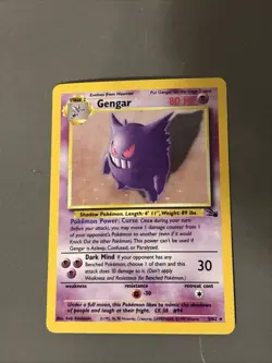 Pokemon TCG Fossil Gengar Holo Rare Card 5/62 - Image 1