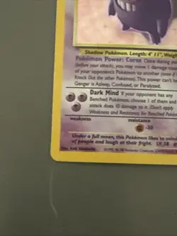 Pokemon TCG Fossil Gengar Holo Rare Card 5/62 - Image 5