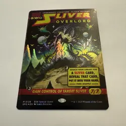 Sliver Overlord FOIL 128 Showcase EOE Special Guest SPG MTG Mythic Unplayed Mint - Image 1