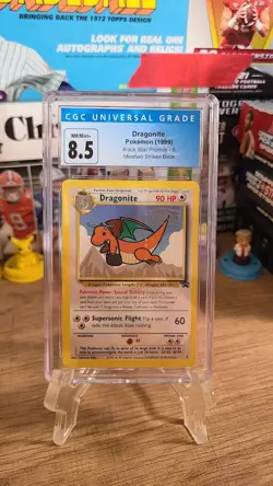 CGC 8.5 ! Pokemon Dragonite 1999 Black Star Promos - 5 Mewtwo Strikes back! RARE - Image 1