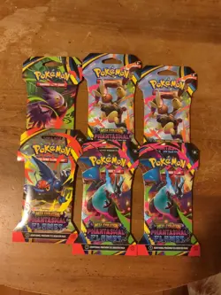 Pokemon TCG: ME Phantasmal Flames Sleeved Booster Packs X6 - Image 1