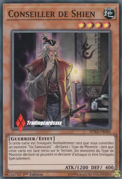 ♦Yu-Gi-Oh!♦ Conseiller de Shien (Six Samourais) : SPWA-FR046 -VF/Super Rare- - Image 1