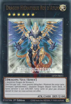 Yu-Gi-Oh! Dragon Hieratique Roi d'Atum : UR GFTP-FR051 - Image 1